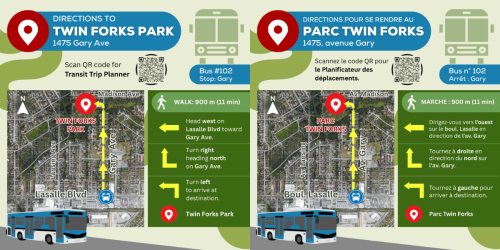 Directions to bus stop #102