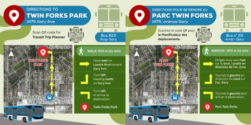 Directions to bus stop #23
